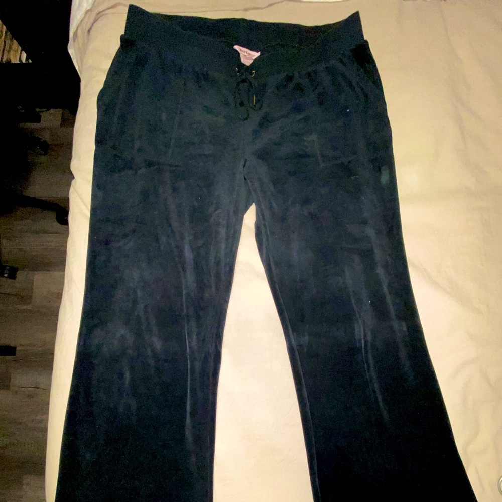 Juicy Couture Black Velour Pants